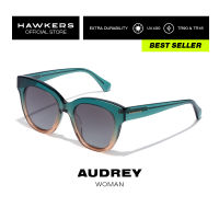 HAWKERS Green Champagne AUDREY Sunglasses for Men and Women. UV400 Protection. Official Product designed in Spain 400045