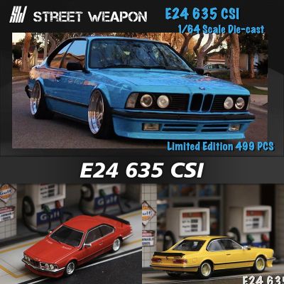 PreSale SW 1:64 E24 635 CSI Diecast Diorama Car Model Collection Miniature Carros Toys Street Weapon Die-Cast Vehicles