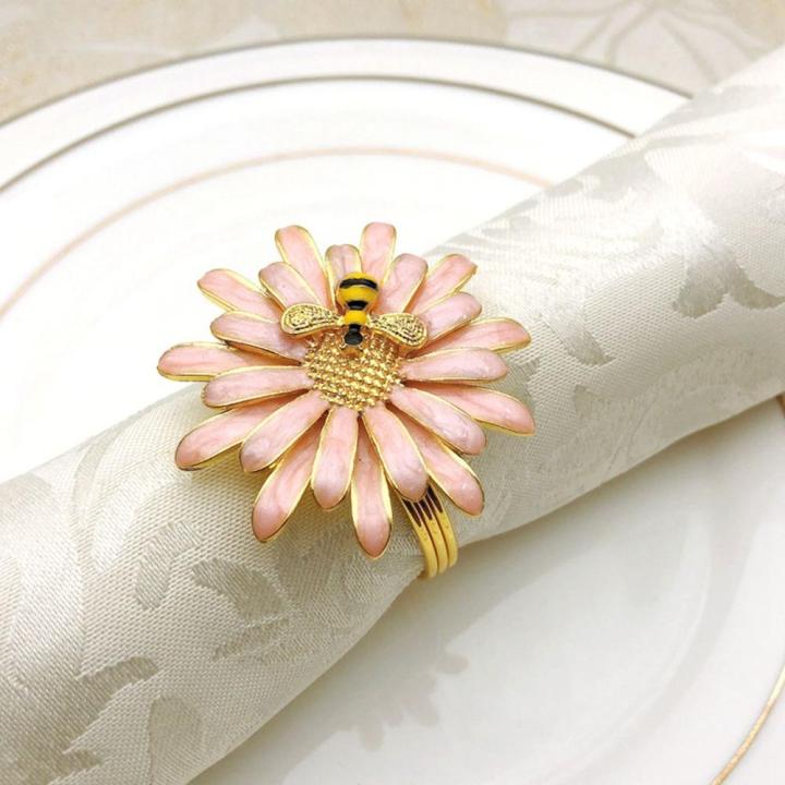 dgthe-party-โรงแรมจัดงานแต่งงานโลหะผ้าเช็ดปากแหวนจัดงานเลี้ยงในฤดูใบไม้ผลิหัวโต๊ะการตั้งค่าที่วางผ้าเช็ดปาก