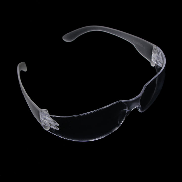 อุปกรณ์ป้องกันแว่นตาที่ชัดเจนแว่นนิรภัยใหม่ในห้องทดลอง