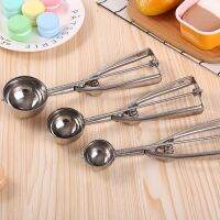 4cm/5cm/6cm Stainless Steel Ice Cream Scoop Potato Mash Spoon Ice Cream Ball Parfait Maker Practical Kitchen Tools Food Server