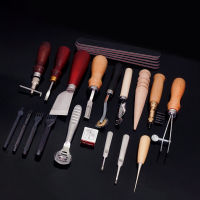 19 ชิ้น/เซ็ตเครื่องหนังหัตถกรรม Punch เครื่องมือ Leathercraft เย็บแกะสลัก DIY Handmade Groover