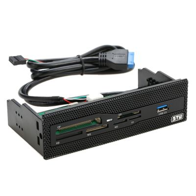 5.25 Pembaca Kartu Internal Media Dasbor Multifungsi PC Panel Depan USB 3.0 Mendukung CF XD MS M2 TF Pembaca Kartu SD Pintar