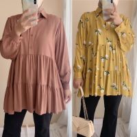 Lova Blouse Korean Style Oversized Busui Plain