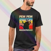 Vintage Pew Madafakas Funny Cat est Summer Mens Short Sleeve Popular Tees Tops Casual Summer Tops Teens Clothes Streetwear t shirt  SYC2