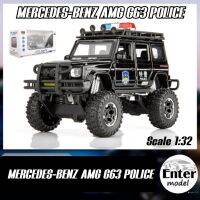 ??พร้อมส่ง?? โมเดลรถเหล็ก​ รถ​ตำรวจ มีเสียง​มีไฟ MERCEDES BENZ​ AMG ​G63​ POLICE​ ยาว 15cm สเกล 1/32