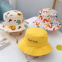 {You have a hat}หมวกถังทารกพิมพ์ลายไดโนเสาร์หมวกกอร์ราสสองด้านหมวกอาบแดดปานามาฤดูใบไม้ผลิเด็กหญิงเด็กชายเด็กชาวประมง