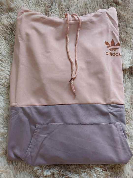 เสื้อแขนยาวมีฮู้ดadidasทูโทน-มากี่รอบก็ไม่พอจริงจริ๊งสำหรับรุ่นนี้-สีพาสเทลน่ารักมากมาก-ใส่กันหนาวหรือใส่คลุมลุคส์เท่ห์ๆน่ารัก-อกได้ถ