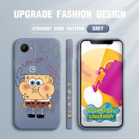 เคสโทรศัพท์ดีไซน์ด้านข้างดีไซน์ใหม่สำหรับ Realme C30S การ์ตูน SpongeBob เคสป้องกันทนแรงกระแทกกล้องคลุมทั้งหมดของเหลวปลอกซิลิโคนแบบขอบสี่เหลี่ยมรูปแบบใหม่