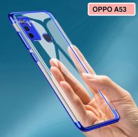 [ส่งจากไทย] Case OPPO A53 2020 เคสเคสโทรศัพท์ oppo A53 2020 เคสนิ่ม TPU เคสใสขอบสี TPU CASE