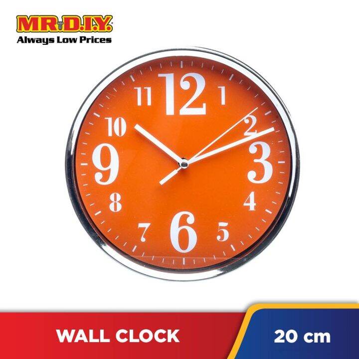 QUARTZ Metal Frame Round Wall Clock (20cm) Lazada