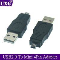 USB 2.0 to 4Pin adapter data charging cable mini 4p to a male connector double slot data connection plug