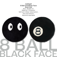 CATNAP พรมเช็ดเท้า ลาย 8 Ball/Black Face ขนาด 60x60 cm. by CATNAP