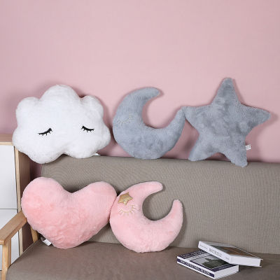 Cute Star Moon Cloud Heart Shaped Pillow Hanging Basket Cushion Lumbar Pad Car Waist Pillow Plush Home Office Chair Pillow