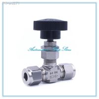 Needle type Globe valve 304 stainless steel 3 12mm OD Tube Flow regulating needle valve