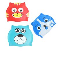 Childrens Swimming Cap Waterproof Silicone Boys and Girls Do Not Cut Head Cartoon Swimming Cap Professional Printing