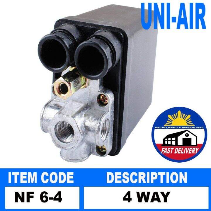 Air Compressor Pressure Switch Control Valve 90120PSI 12 Bar 4 Port