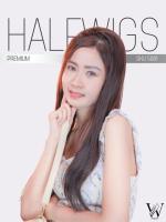 HALFWIGS ฮาฟวิกทรงยาวตรง สไลด์ปลาย ความยาว 65 cm. สีน้ำตาลแดง วิกผมไหมเกหลีเกรดพรีเมี่ยม 5061