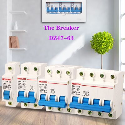 Mini Circuit Breaker Dpn Mini Dz47-63 1/2 /P 6a 10a 16a 20a 25a 32a 40a 50a Circuit Breaker Din Rail Rcbo Rccb