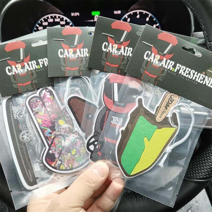 ใหม่-jdm-culture-series-car-air-freshener-แขวนรถด้านหลังดูกระดาษญี่ปุ่นหุ่นยนต์รถ-diffuser-อุปกรณ์ตกแต่งภายในจี้-dliqnzmdjasfg