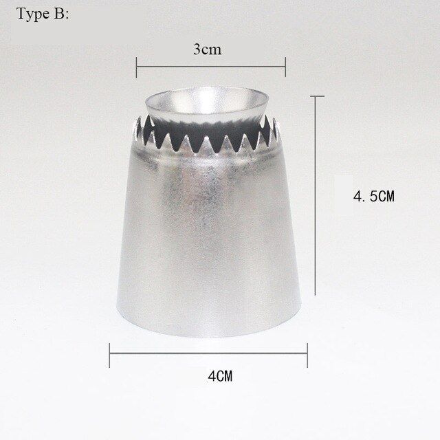 cod-congbiwu03033736-หัวบีบแต่งเค้กหัวฉีดสแตนเลสโรมิโอ1ชิ้นสำหรับเครื่องมือทำขนมอบทำขนมครีมไอซ์ซิ่งตกแต่งเค้ก