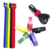 20 pcs 15/20 ซม. เทปกาว Fastener Sticks Cable Ties Hook และ Loop Fasteners Stick Buckle Belt Bundle Tape Tie Back To Back-Lusjeh