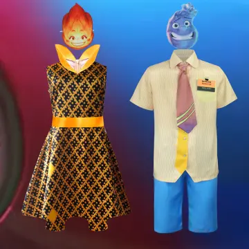 Elemental Ember Cosplay Halloween Costume Skirt Set Kids Adult Fancy Party  Dress