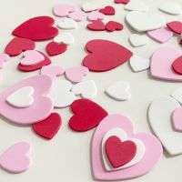 180pcs/lot LOVE Foam Stickers Pink Hearts Self-Adhesive EVA Sticker Notebook Scrapbooking Valentines Day Wedding Decoratrion