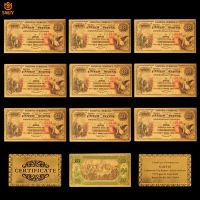 10Pcs/Lot New Product 2018 For US 1987 $10 Dollar Money in 24k Gold Plated Banknote Bill Collection And Souvenir Gift