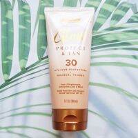 โลชั่นกันแดด  พร้อมเปลี่ยนสีผิวเป็นสีแทน ภายใน 12-24 ชั่วโมงหลังใช้ Glow Protect &amp; Tan Sunscreen SPF 30 or SPF 45 + Gradual Self Tanner 148 mL (Coppertone®)