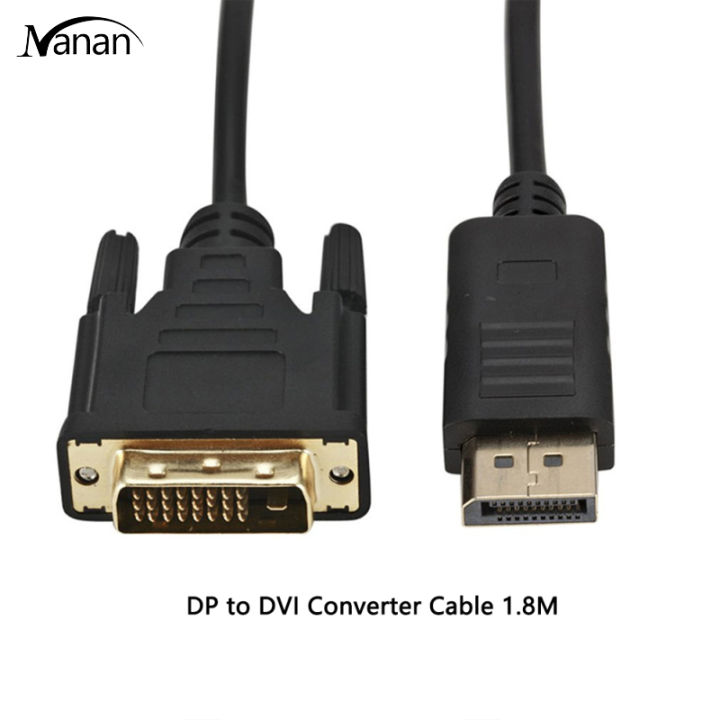 1-8m-dp-ไปยังดีวีไออุปกรณ์กล้อง-gopro-displayport-ไปยัง-dvi-ไปยังดีวีไอ24-1การแปลงสัญญาณตัวแปลงสายเคเบิลอะแดปเตอร์1920x1080p