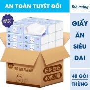 Combo 1 Thùng Giấy Ăn Gấu Trúc Thỏ 30 Gói Khăn Giấy Giấy Ăn Thỏ 3 Lớp Giấy
