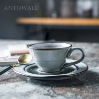 Twq ANTOWALL ถ้วยกาแฟขนาดเล็กถ้วยน้ำชาเคลือบน้ำแข็งแตก100มล. ถ้วยภาชนะเครื่องดื่มบนโต๊ะอาหารแก้วเซรามิกถ้วย (ไม่มีจานรอง)