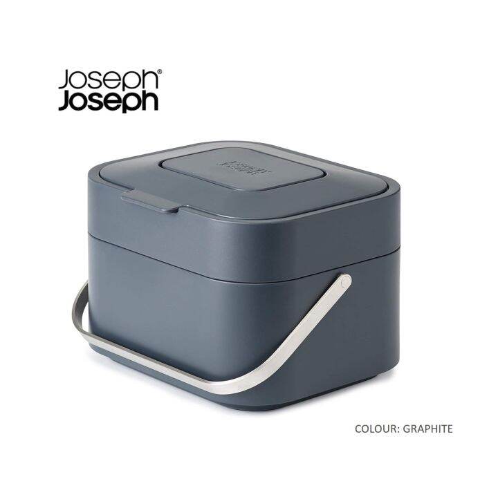 Joseph Joseph Food Waste Bin / Waste Caddy, 4L Capacity (Graphite