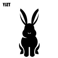 YJZT 6.7CMx15.8CM Cartoon Rabbit Lovely Decor Pattern Car Sticker Car Trunk Vinyl Decal Black/Silver C4-2506