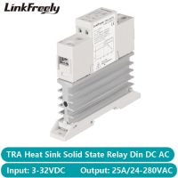 【☄New Arrival☄】 zhichui1714470 Tra23d25l 25a Dc Ac ความร้อน Solid State Relay Din Rail Ssr 3V 5V 12V 24V Dc อินพุต24-280vac เอาต์พุตควบคุมแรงดันไฟฟ้าบอร์ดรีเลย์