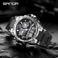 SANDA Top Luxury Watches Men Military Army Mens Watch Waterproof Sport Wristwatch Dual Display Watch Male Relogio Masculino