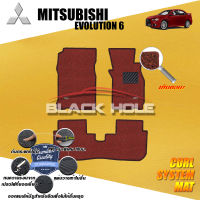 Mitsubishi Evolution 6 2012 - ปัจจุบัน Blackhole Curl System Mat Edge พรมรถยนต์ คอยล์ ซิสเทิมแมต เย็บขอบ (ชุดห้องโดยสาร)