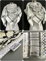 สินค้าพร้อมส่ง ผ้าพันคอ​อาหรับ Hirbawi ผ้าซาระบั่นอาราฟัต​ ผืนใหญ่​ Made in Palestine Arafat Keffiyeh