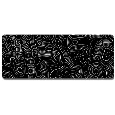 Topographic Contour Extended Big Mouse Pad Computer Keyboard Mouse Mat Mousepad with 3Mm Non-Slip Base