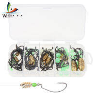 Weihe 110Pcs Texas Rig Soft Lure Hook Kit Crank Hook ทองแดงลูกปัดส่องสว่าง