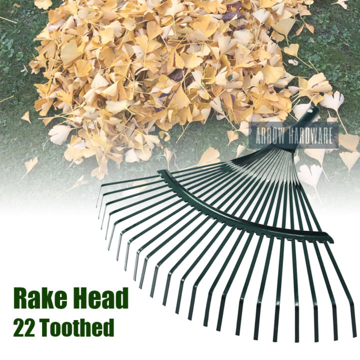 COD 22 Teeth Grass Rake Head Garden Leaf Rake Cleaning Tool | Lazada PH