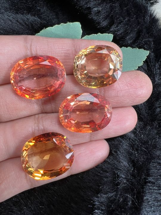 บุษราคัม-พลอยบุษราคัม-yellow-sapphire-4-เม็ด-pcs-พลอย-อัญมณี-เครื่องประดับ-พลอย-แล็บ-110-กะรัต-15x22-15x20มม-mm