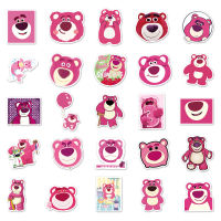 50ชิ้นน่ารักน่ารักสตรอเบอร์รี่หมี Lotso การ์ตูนแฟชั่นหมวกกันน็อคสติ๊กเกอร์การ์ตูนกันน้ำถ้วยน้ำสติ๊กเกอร์ติดผนังกันน้ำ