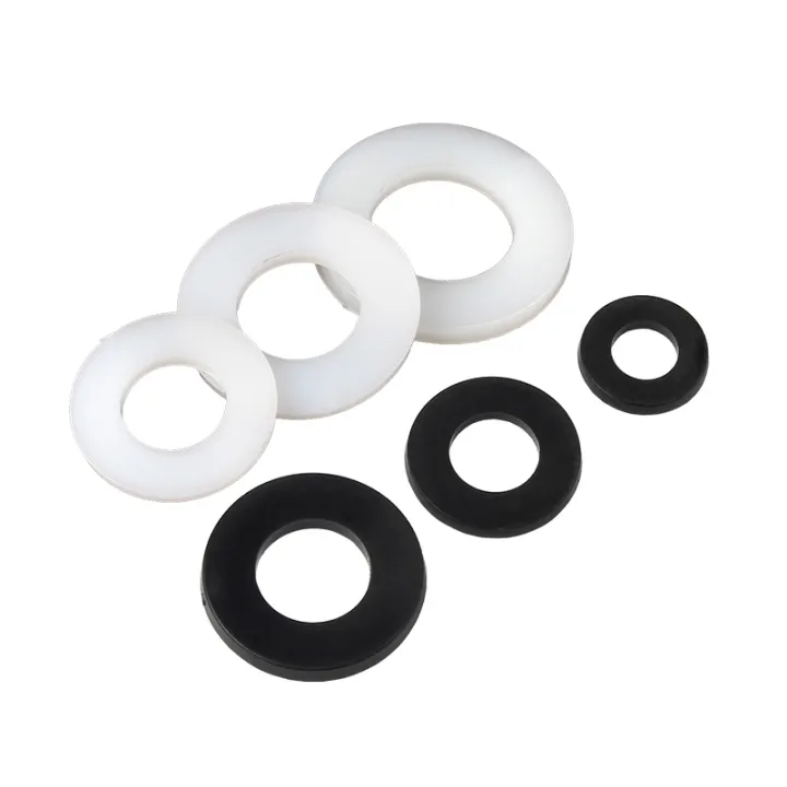 M2~M20 Black Plastic Flat Washer Spacer Nylon Insulation Gasket Ring Sealings