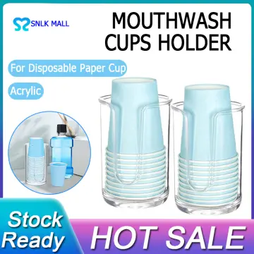 Bathroom Cup Dispenser, Plastic Disposable Paper Cup Holder