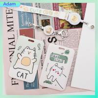 ADAM 2Pcs แมวแมวแมว ห่วงโซ่กุญแจ พลาสติกสำหรับตกแต่ง ม้วนป้าย ของใหม่ ที่ใส่บัตรประชาชน ออฟฟิศสำหรับทำงาน