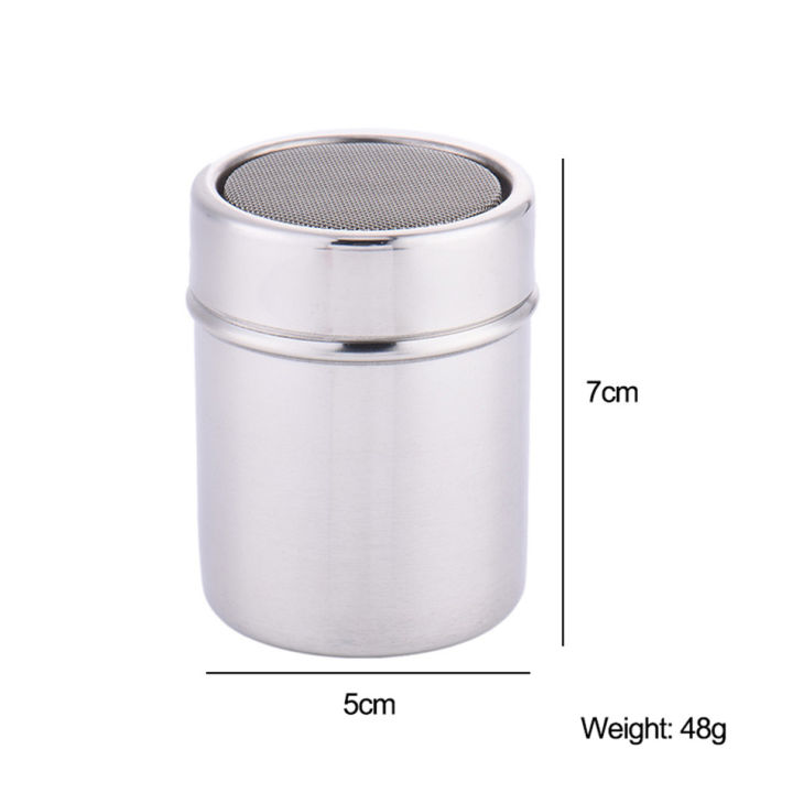 Stainless Steel Chocolate Shaker Cocoa Flour Icing Sugar Powder Coffee Sifter Lid Shaker Cooking Tools Coffee Accessories