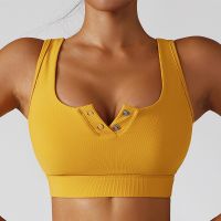 Running Fitness Top Womens Sports Underwear Gym High Strength Shock Proof Gather Yoga Bra Quick Drying Breathable Sports Vest