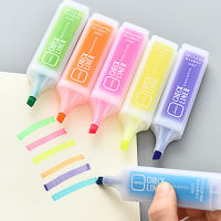 Kawaii Highlighters Large Capacity Colored Matte Fluorescent Note Pen Oblique Thick Markers